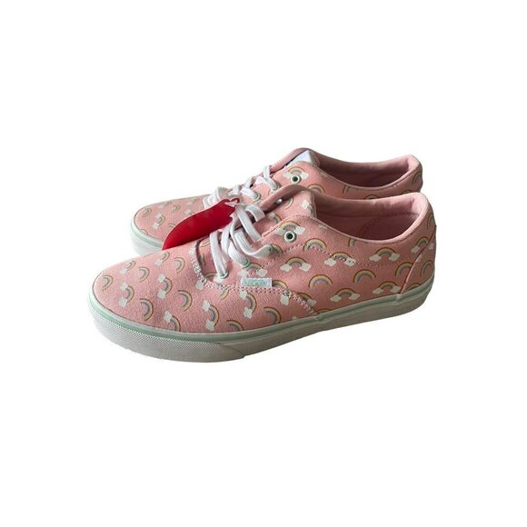 NEW VANS DOHENY WOMENS LOW TOP LACE UP PINK RAINBOW SIZE 6 SNEAKERS - Picture 1 of 7